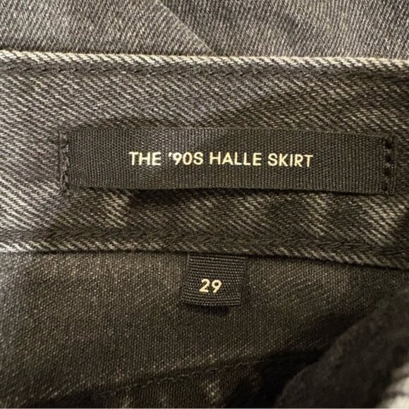 DENIM FORUM ARITZIA 90s Halle Skirt Midi Denim Black Size 29 - Picture 7 of 13
